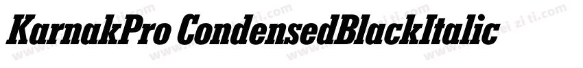 KarnakPro CondensedBlackItalic Cond字体转换
